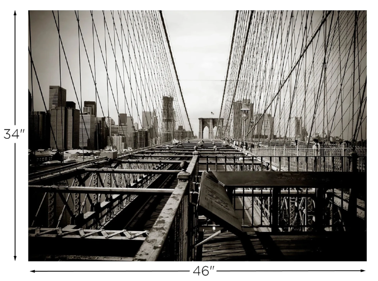 City Bridge Gallery-Wrapped Canvas Wall Art