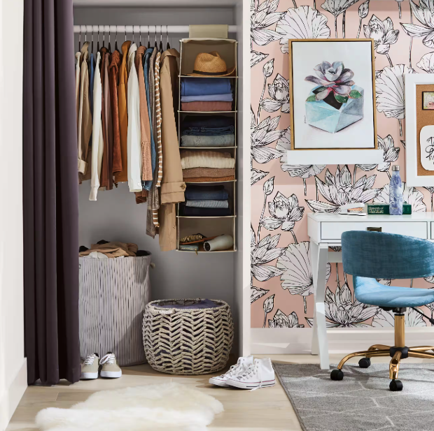 Lotus Pink Floral Vinyl Peel & Stick Wallpaper Roll