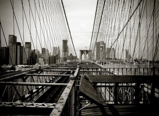 City Bridge Gallery-Wrapped Canvas Wall Art