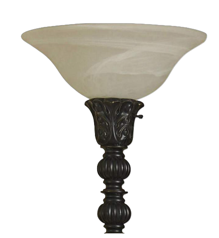 Madison Sculpted Torchiere Floor Lamp in Bronze Finish