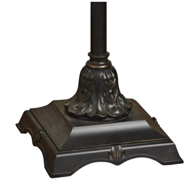 Madison Sculpted Torchiere Floor Lamp in Bronze Finish