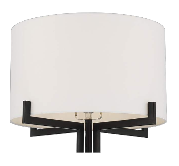 Madrid Sculpted Floor Lamp Matte Black with Architectural Detailing