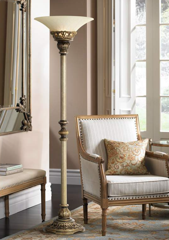 Torchiere Floor Lamp by Kathy Ireland – Classic Timeless Elegance Collection