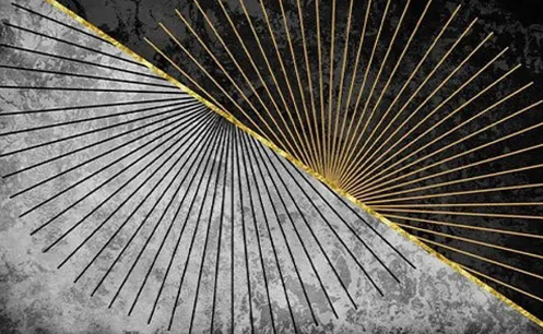 Gray and Gold Abstract Living Room Area Rug