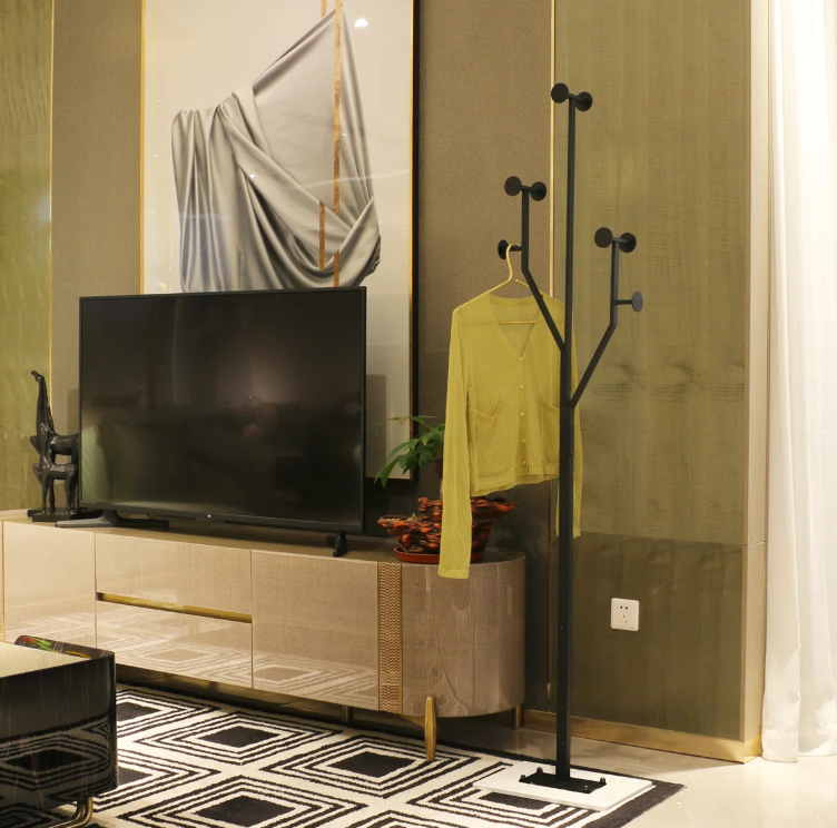 Architectural Coat Rack with Marble Base